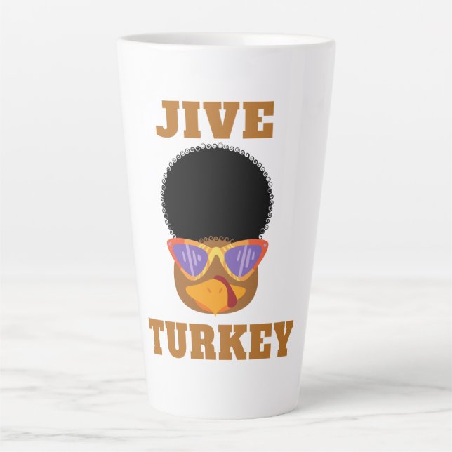 Funny Jive Turkey Latte Tasse (Vorderseite)