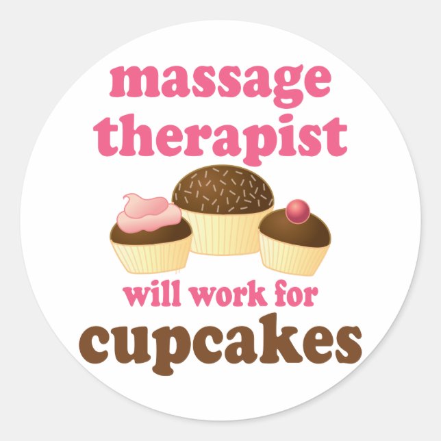 Funny Job Chocolate Massage Therapist Runder Aufkleber (Vorderseite)