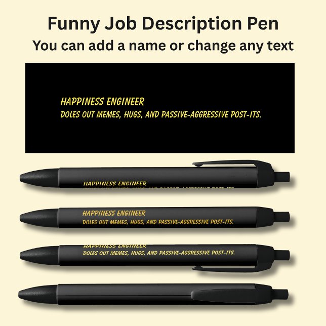Funny Job Title - Happy Engineer Kugelschreiber (Von Creator hochgeladen)