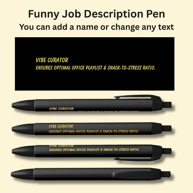 Funny Job Title - Vibe Curator Kugelschreiber (Von Creator hochgeladen)