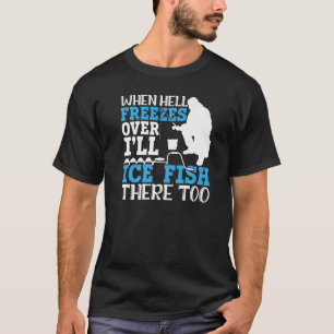 Funny Joce Fischen Winter Angeln Cappella Santa Ma T-Shirt