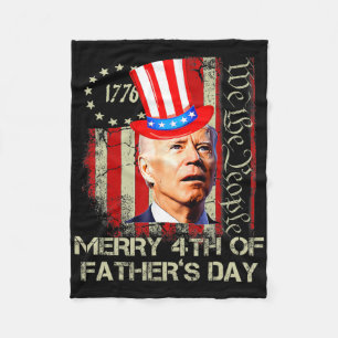 Funny Joe Biden 4. Juli Merry 4. des Vaters Fleecedecke