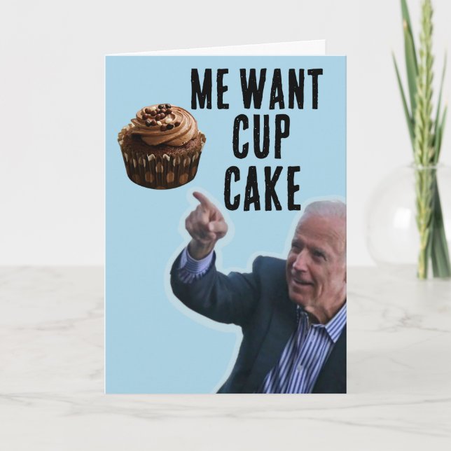 FUNNY JOE BIDEN BIRTHDAY CUPCAKE CARDS KARTE (Vorderseite)