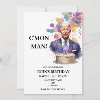 Funny Joe Biden Einladung zum Geburtstag