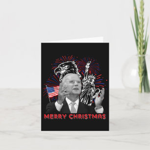 Funny Joe Biden Frohe Weihnachten im Juli US-Flagg Karte