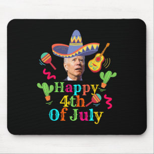Funny Joe Biden Happy 4. Juli Überraschung Cinco D Mousepad
