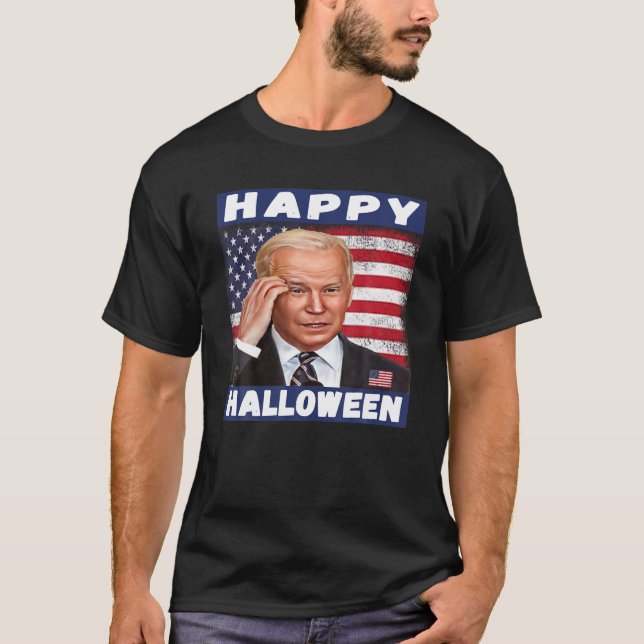 Funny Joe Biden Happy Halloween 4. Juli Indepe T-Shirt (Vorderseite)