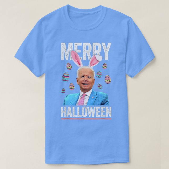 Funny Joe Biden Happy Halloween Konfuse Ostern Da T-Shirt (Design vorne)
