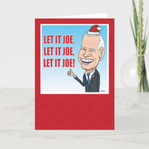 Funny Joe Biden Ließ es Joe Christmas Feiertagskarte