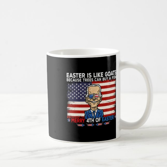 Funny Joe Biden Merry 4. Osterdesign 4. Kaffeetasse (Rechts)