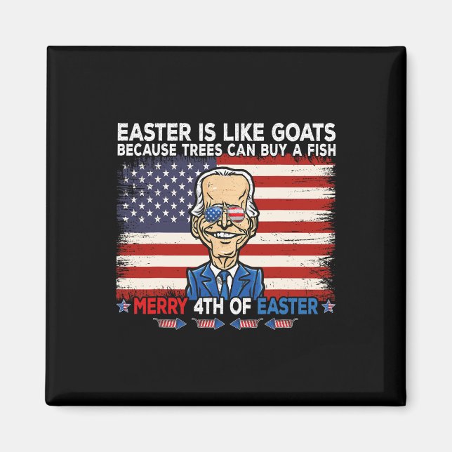 Funny Joe Biden Merry 4. Osterdesign 4. Magnet (Vorne)