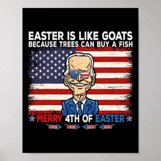 Funny Joe Biden Merry 4. Osterdesign 4. Poster (Vorne)
