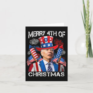 Funny Joe Biden Merry 4. Weihnachten 4. Juli Karte