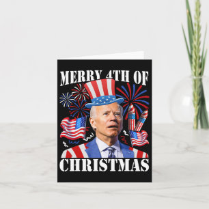 Funny Joe Biden Merry 4. Weihnachten 4. Juli Karte