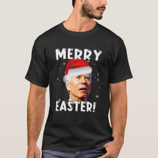 Funny Joe Biden Santa Merry Ostertrick oder Treten T-Shirt