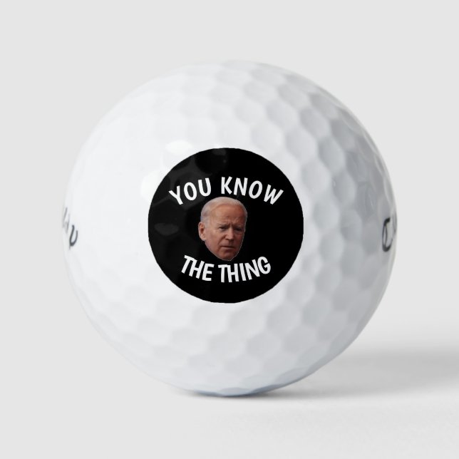 FUNNY JOE BIDEN SIE KENNEN DAS, WAS GOLFBALLS GOLFBALL (Vorderseite)