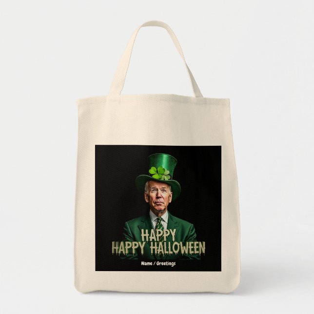 Funny Joe Biden St. Patrick's Day Confused Tragetasche (Vorne)