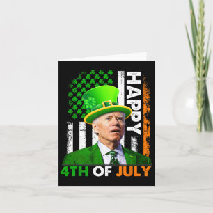 Funny Joe Biden St Patricks Day Happy 4. Juli Karte