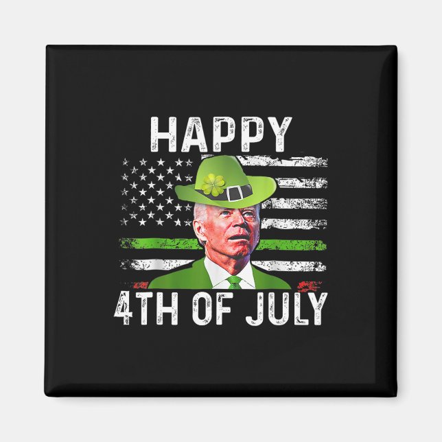 Funny Joe Biden St Patricks Day Happy 4. Juli Magnet (Vorne)