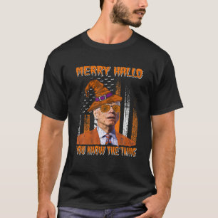 Funny Joe Biden verwirrte Anti Biden Pumpkin Happy T-Shirt