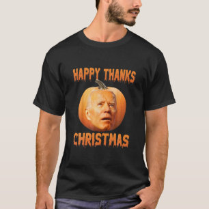 Funny Joe Biden verwirrte Anti Biden Pumpkin Happy T-Shirt