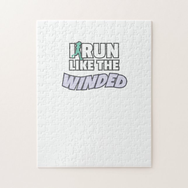 Funny Jogger Runner Lauf ich wie der Wind läuft Puzzle (Vertikal)