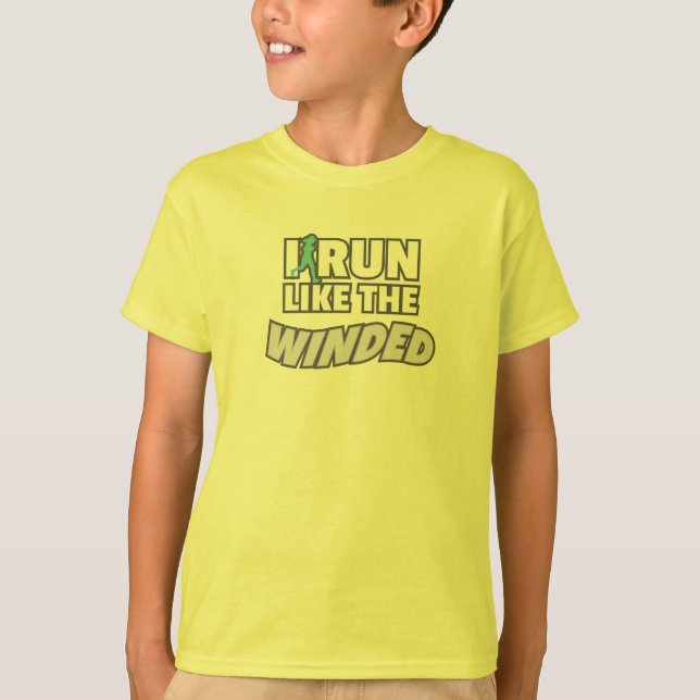 Funny Jogger Runner Lauf ich wie der Wind läuft T-Shirt (Vorderseite)