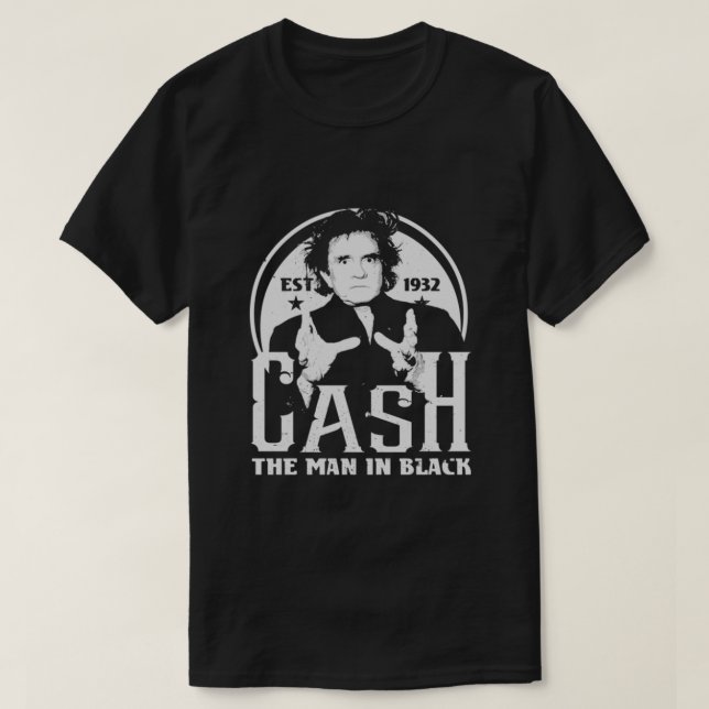 Funny Johnny Cash Man in Black Essential T - Shirt (Design vorne)