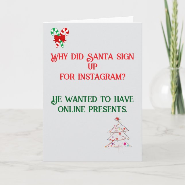Funny Joke Christmas Card Karte (Vorderseite)