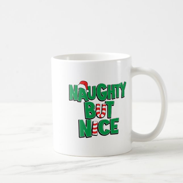 Funny Joke Christmas Humor Naughty But Nice  Kaffeetasse (Rechts)