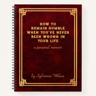 Funny Joke Humble Brag Notizbuch