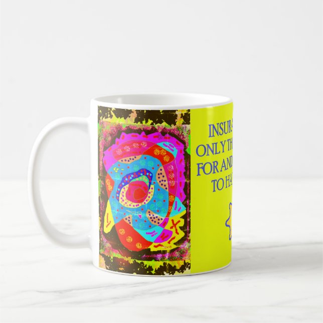 Funny Joke mit Art Pattens Nachricht Kaffeetasse (Links)