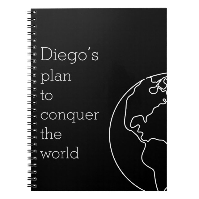 Funny Joke Niedlich Black Spiral Notebook für Jung Notizblock (Vorderseite)