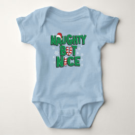 Funny Joke Weihnachts-Spaß Naughty Aber Nice Baby Strampler