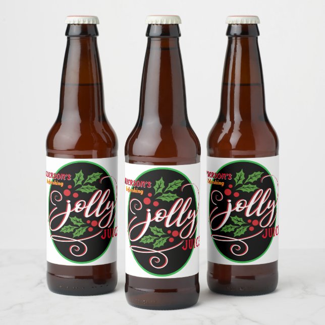Funny Jolly Juice Christmas Cheer Bierflasche Bierflaschenetikett (Flaschen)