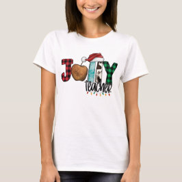 Funny Jolly Teacher Weihnachten T-Shirt