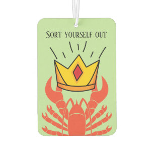 Funny Jordan Peterson Lobster Crown Hierarchy Meme Autolufterfrischer