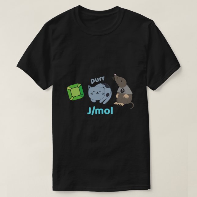Funny Joule Per Mole Science Pudesign T-Shirt (Design vorne)