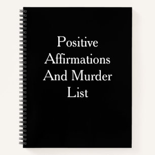 Funny Journal Notebook/Positive Affirmations & Mur Notizbuch