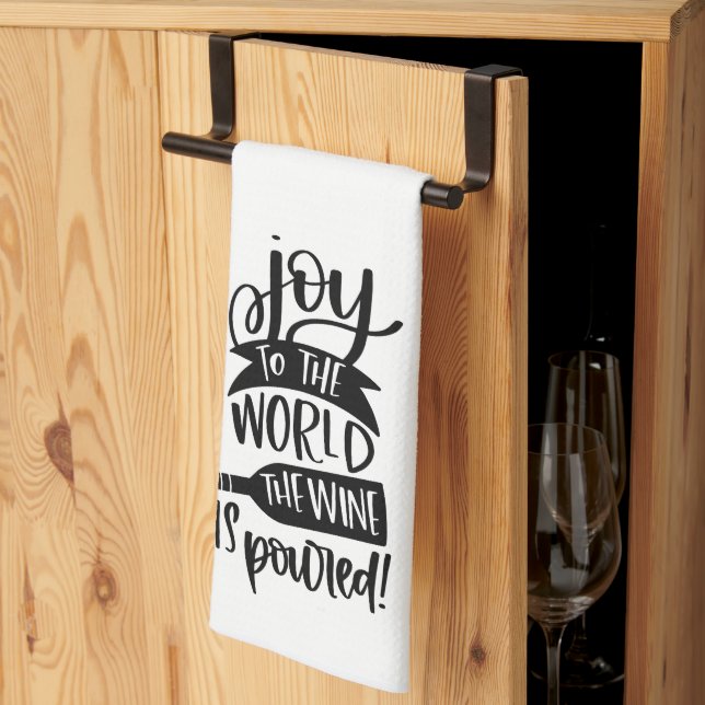 Funny Joy Der Wein wird gegossen Geschirrtuch (Drittel gefaltet)