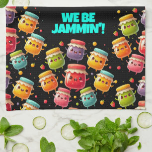 Funny Joyful Jumping Jars Jubilant Jam Geschirrtuch