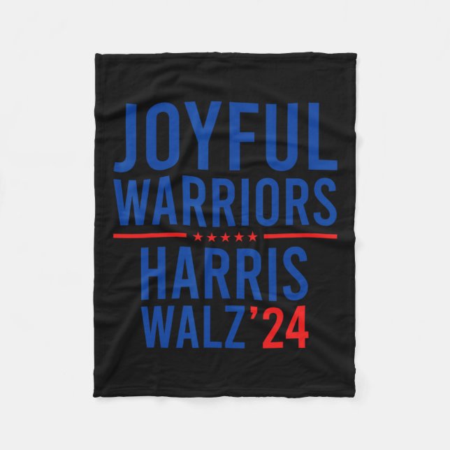 Funny Joyful Warriors Kamala Harris Waltz 2024 Fleecedecke (Vorderseite)
