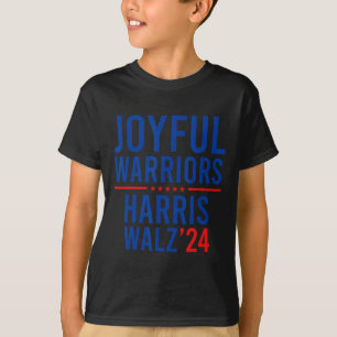 Funny Joyful Warriors Kamala Harris Waltz 2024 T-Shirt