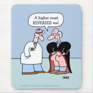 Funny Judge and Doctor Cartoon für Anwälte Mousepad