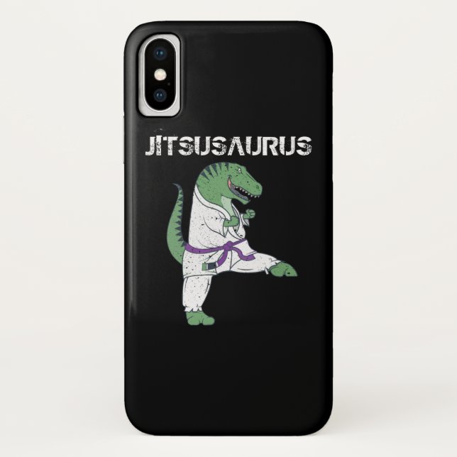 Funny Jujitsu, T-Rex Jiu Jitsu Black Belt Geschenk Case-Mate iPhone Hülle (Rückseite)