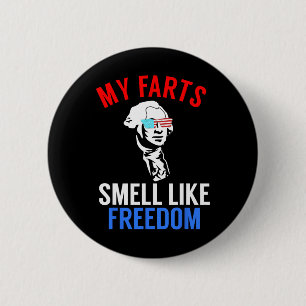 Funny July 4. Party - Funny George Washington T-Sh Button