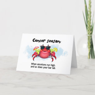Funny July Cancer Season Birthday Card Dankeskarte