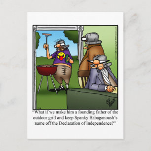 Funny July Vierte Spaß Postkarte