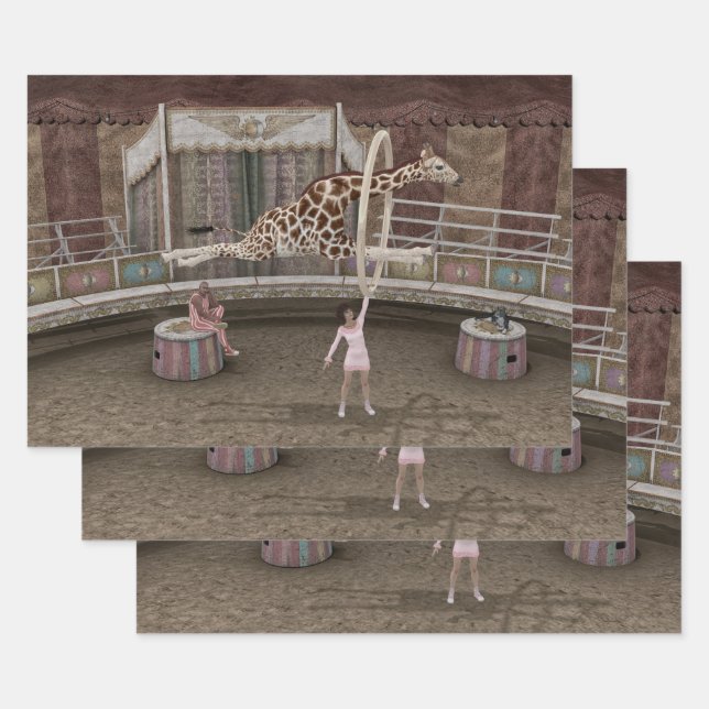 Funny Jumping Giraffe Geschenkpapier Set (Set)