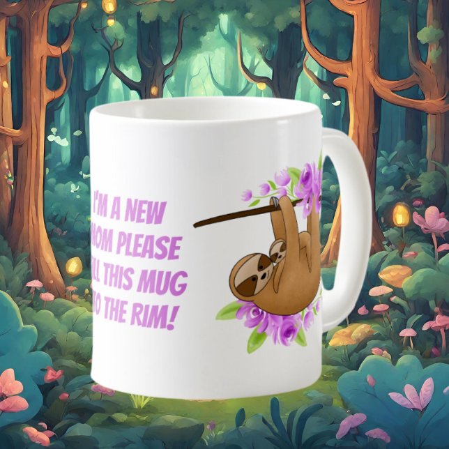 Funny junge Mutter Schluckkaffee Kaffeetasse (Von Creator hochgeladen)